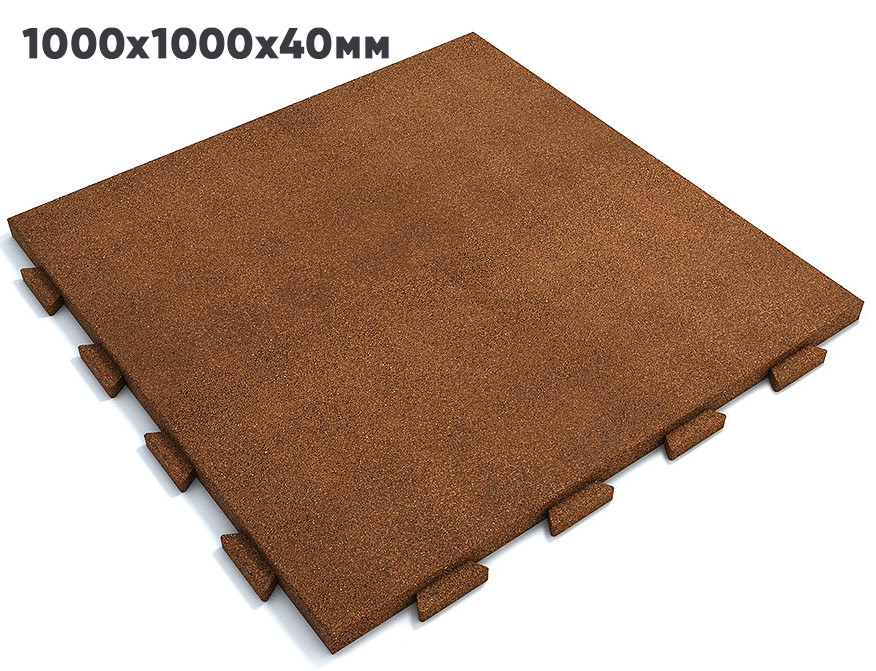 Резиновая плитка ласточкин хвост 1000х1000х40мм